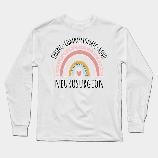 neurosurgeon rainbow pastel Long Sleeve T-Shirt by IndigoPine